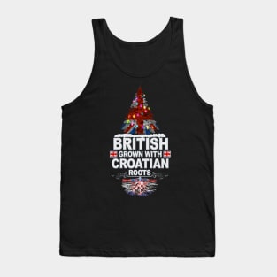 British Grown With Croatian Roots - Gift for Croatian With Roots From Croatia Tank Top